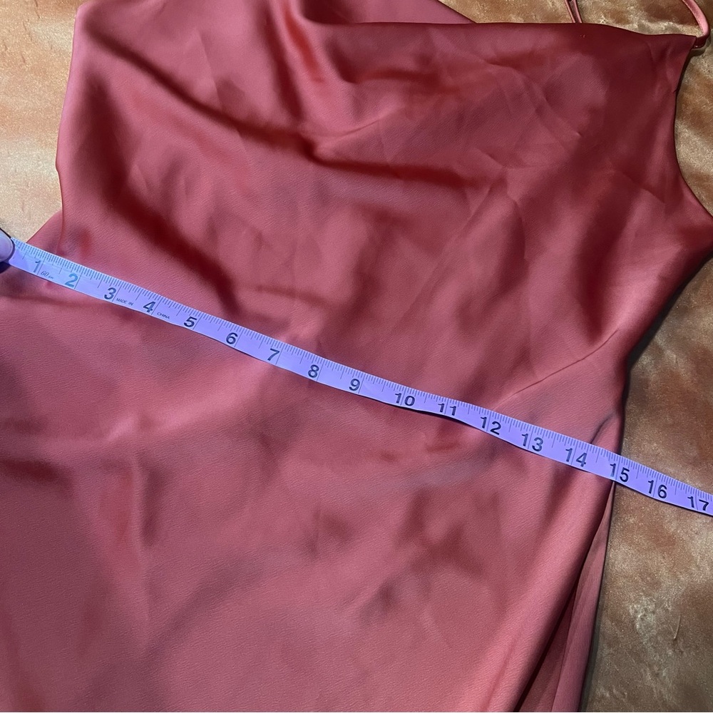 Urban Outfitters Satin Slip Dress large mini Rust - Picture 7 of 8